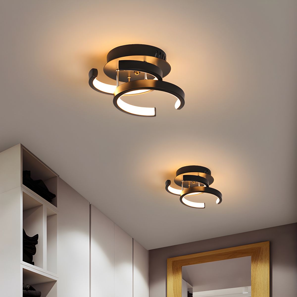 Small Flush Ceiling Light – Integrated LED – Modern – Metal