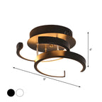 Small Flush Ceiling Light – Integrated LED – Modern – Metal