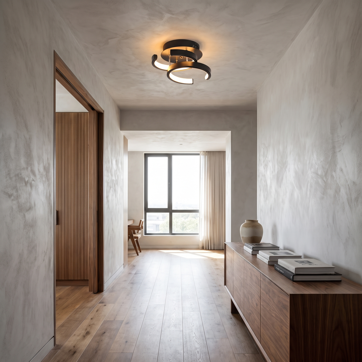 Small Flush Ceiling Light – Integrated LED – Modern – Metal
