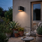 Outdoor Wall Light Small Black on garden wall - Ray