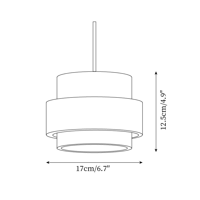 Travertine Pendant Light – E27 – Modern – Travertine & Walnut