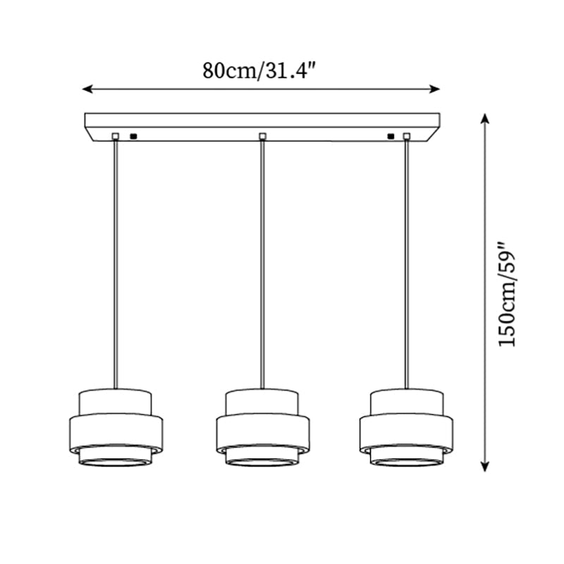 Travertine Pendant Light – E27 – Modern – Travertine & Walnut