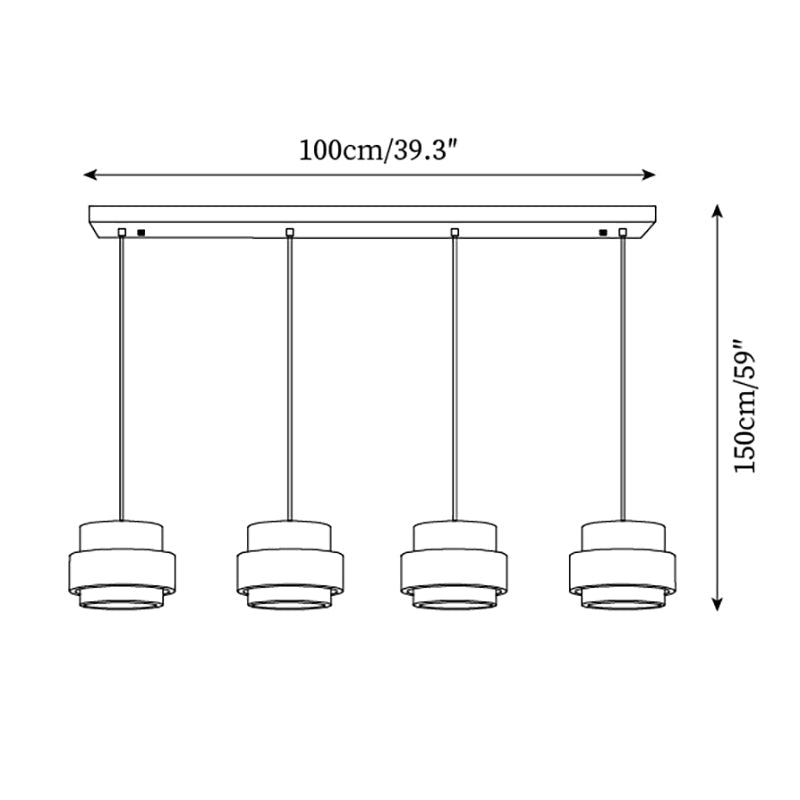 Travertine Pendant Light – E27 – Modern – Travertine & Walnut