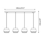 Travertine Pendant Light – E27 – Modern – Travertine & Walnut