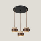 Travertine Pendant Light – E27 – Modern – Travertine & Walnut