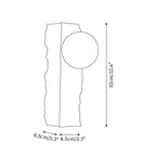 Travertine Wall Light – E27 – Japandi – Travertine & Glass