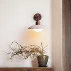 Travertine Wall Light – G9 – Mid Century – Travertine & Wood