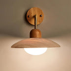 Travertine Wall Light – G9 – Mid Century – Travertine & Wood