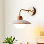 Travertine Wall Light – G9 – Mid Century – Travertine & Wood