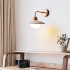 Travertine Wall Light – G9 – Mid Century – Travertine & Wood