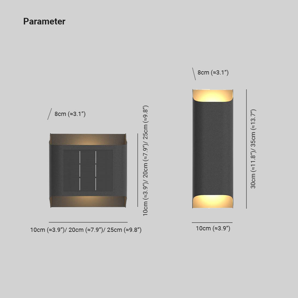 Up Down Outdoor Wall Light – LED – Modern – Metal – Black – 10-35cm