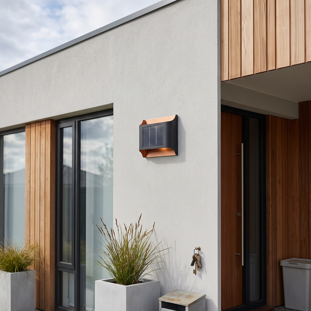 Up Down Outdoor Wall Light on house exterior by day - Ray