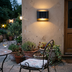 Up Down Outdoor Wall Light on garden wall - Ray