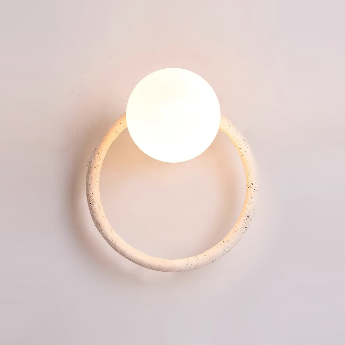 Wing Travertine Wall Light – G9 – Travertine, Walnut & Glass