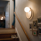 Travertine Wall Light Sculptural on staircase wall - Geylo