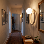 Travertine Wall Light Sculptural in hallway - Geylo