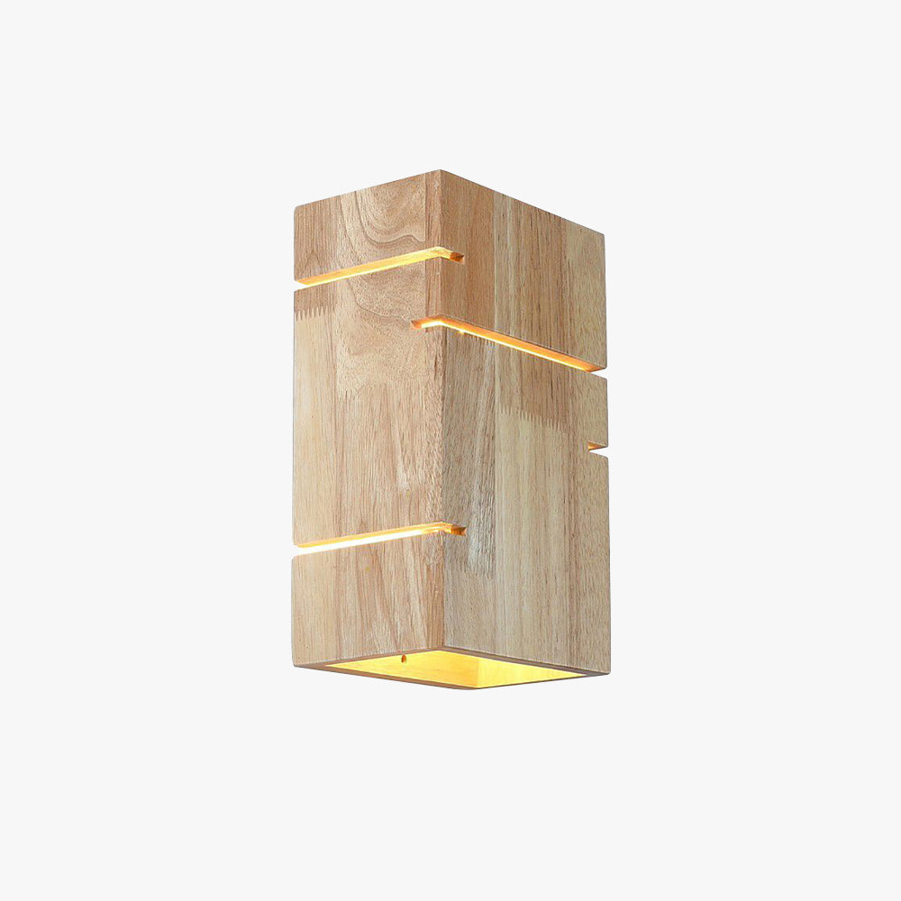 Wooden Bedside Wall Light – E27 – Minimalist – Solid Wood – Wood