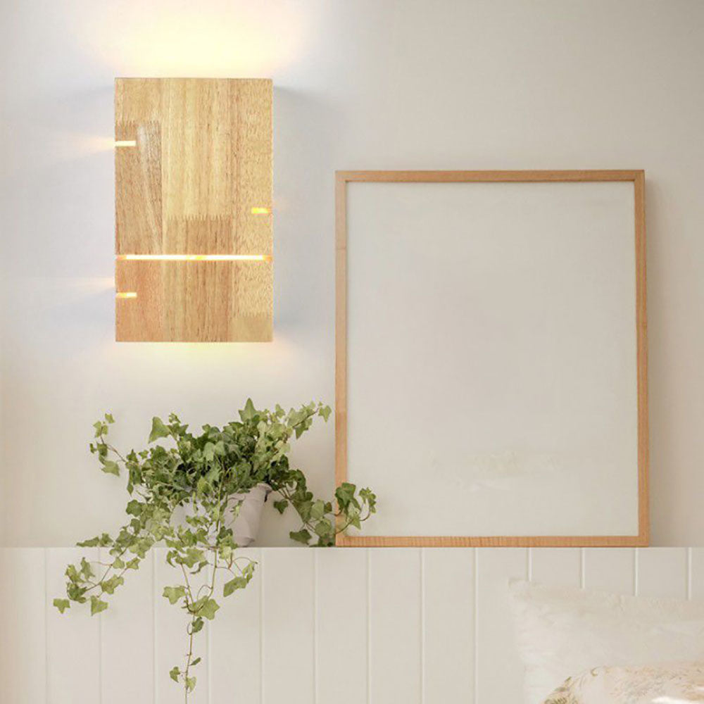 Wooden Bedside Wall Light – E27 – Minimalist – Solid Wood – Wood