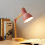 Wooden Desk Lamp – E27 – Scandinavian – Rubberwood & Metal – 5 Colours