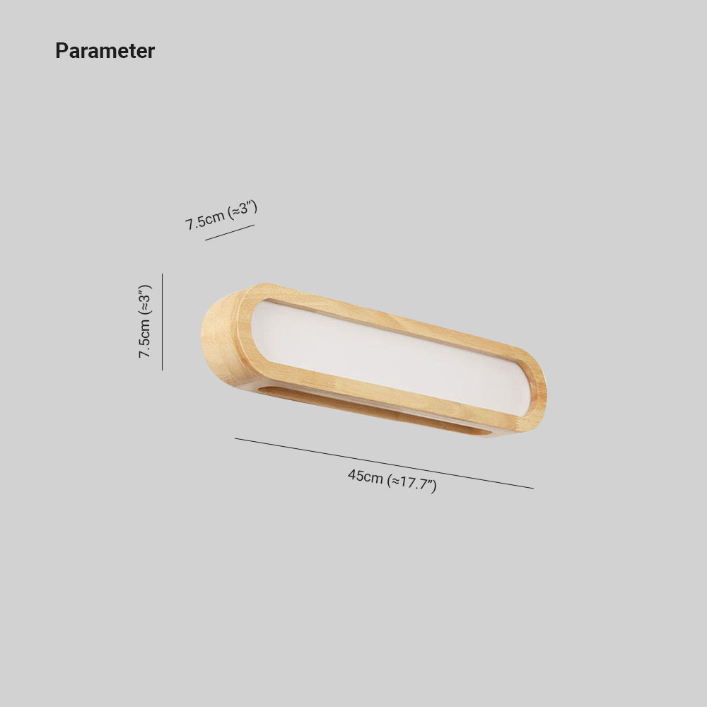 Wooden LED Wall Light – Integrated LED – Scandinavian – Wood & Acrylic