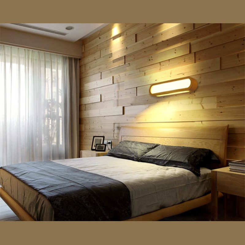 Wooden LED Wall Light – Integrated LED – Scandinavian – Wood & Acrylic