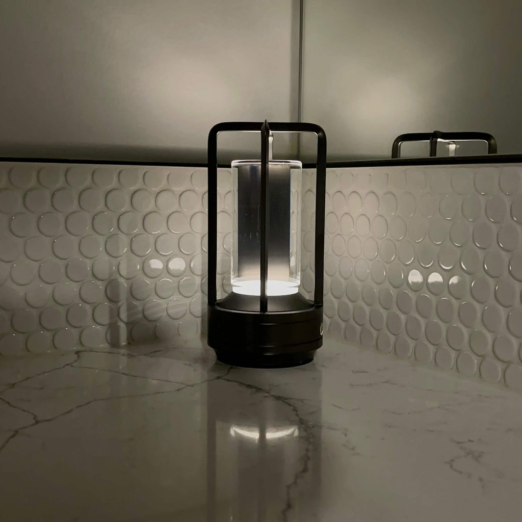 Cordless Lantern Table Lamp – LED – Modern – Aluminium & Acrylic