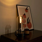 Cordless Candlestick Table Lamp – Vintage – Aluminium & Glass