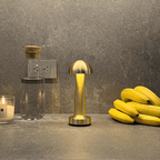 Cordless Table Lamp – Minimalist – Iron & Acrylic – Gold/Black – 21cm