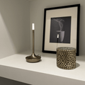 Cordless Candle Table Lamp – Minimalist – Aluminium & Acrylic