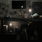 Cordless Candle Table Lamp – Minimalist – Aluminium & Acrylic