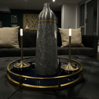 Cordless Candle Table Lamp – Minimalist – Aluminium & Acrylic