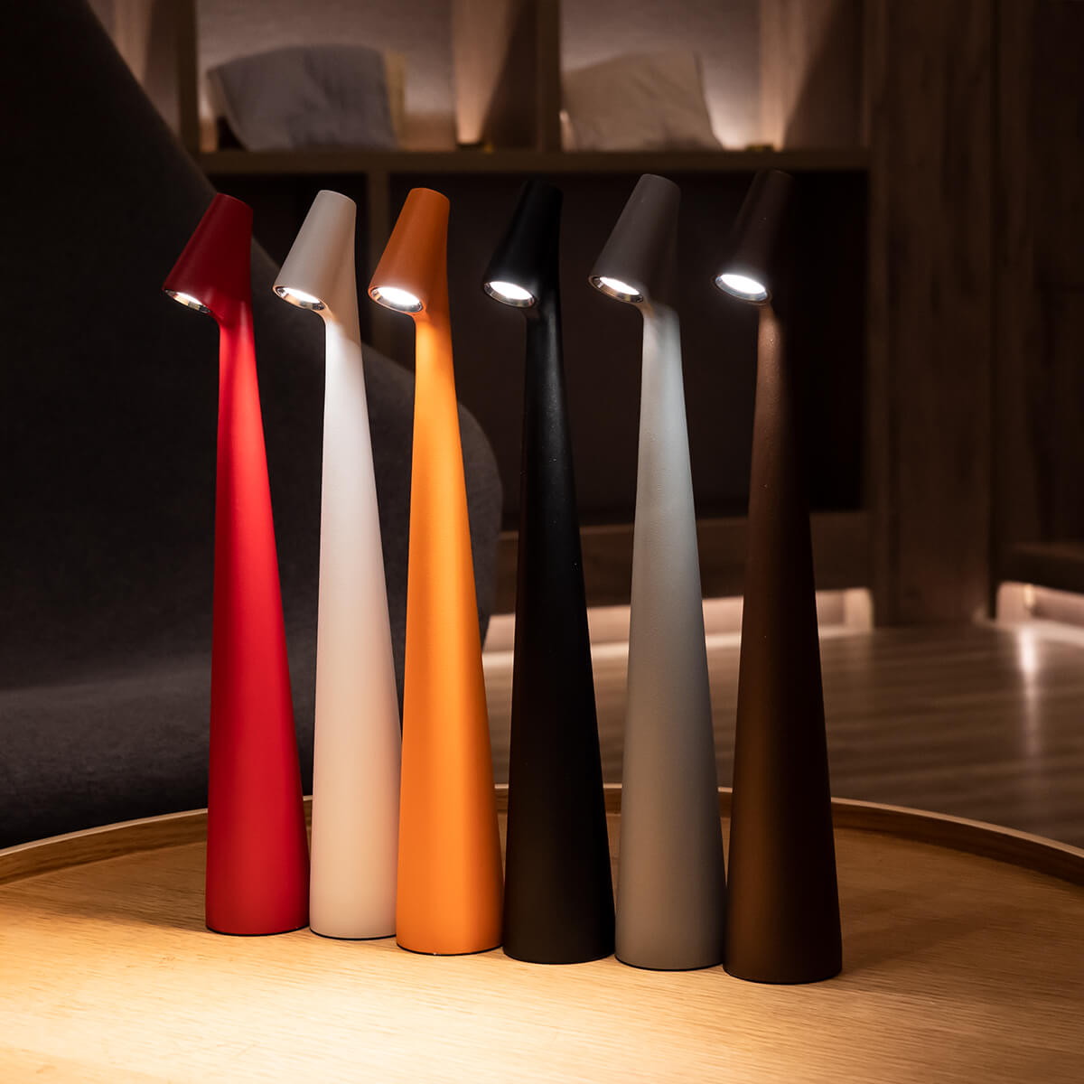 Cordless Table Lamp – LED – Modern Minimalist – Aluminium – 6 Colours