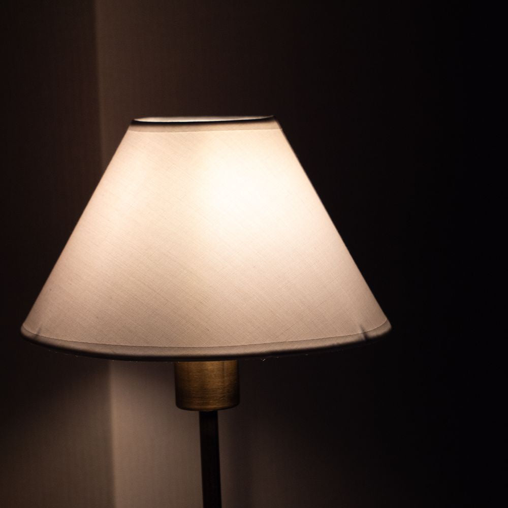 Tall Cordless Fabric Shade Table Lamp – LED – Classic – Iron & Fabric
