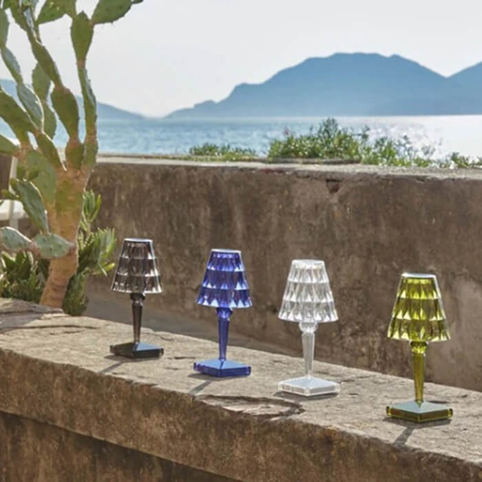 Crystal Style Cordless Table Lamp – LED – Modern Minimalist