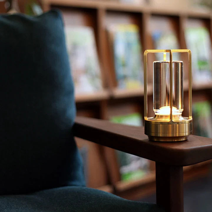 Cordless Lantern Table Lamp – LED – Modern – Aluminium & Acrylic