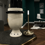 Cordless Candle Table Lamp – Minimalist – Aluminium & Acrylic