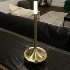 Cordless Candle Table Lamp – Minimalist – Aluminium & Acrylic