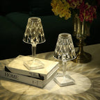Crystal Style Cordless Table Lamp – LED – Modern Minimalist