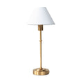 Tall Cordless Fabric Shade Table Lamp – LED – Classic – Iron & Fabric