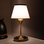 Wide Base Cordless Fabric Shade Table Lamp – LED – Classic