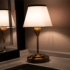 Wide Base Cordless Fabric Shade Table Lamp – LED – Classic