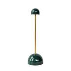 Cordless Table Lamp – LED – Classic – Aluminium – Green/Brass – 31.5cm
