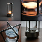 Cordless Lantern Table Lamp – LED – Modern – Aluminium & Acrylic