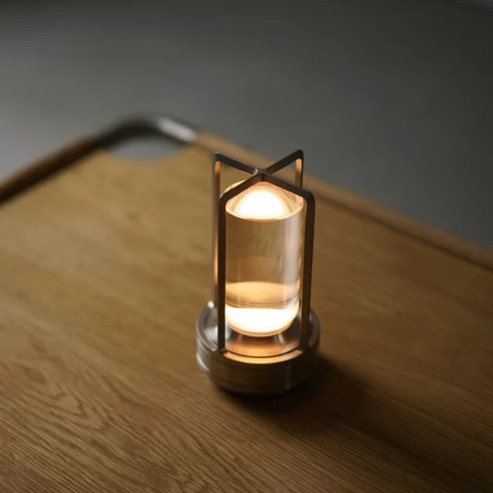 Cordless Lantern Table Lamp – LED – Modern – Aluminium & Acrylic