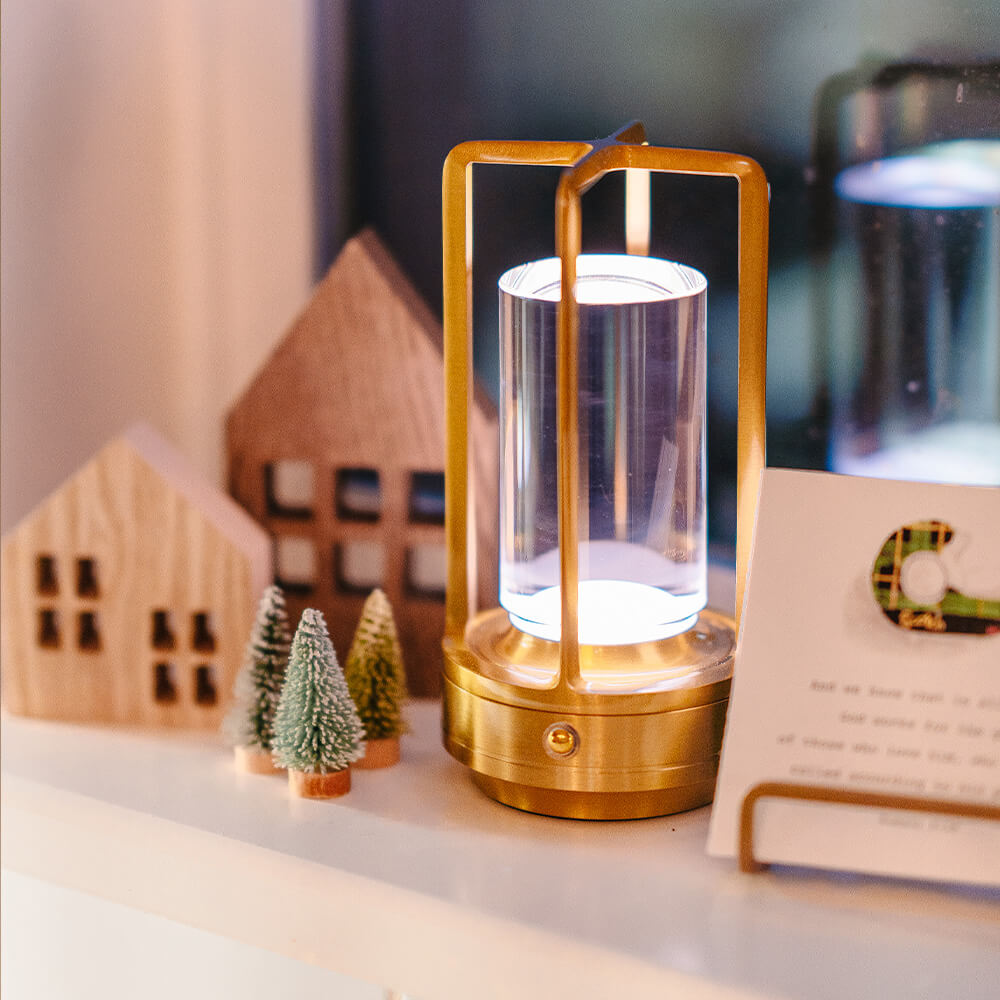 Cordless Lantern Table Lamp – LED – Modern – Aluminium & Acrylic