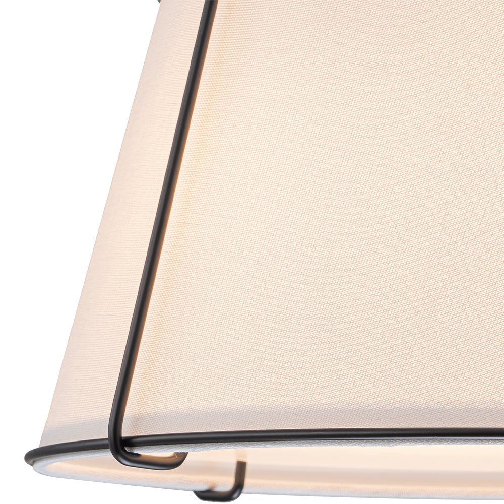 Linen Semi-Flush Ceiling Light – E12 – Contemporary – Metal & Linen