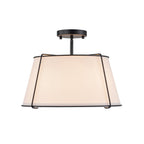 Linen Semi-Flush Ceiling Light – E12 – Contemporary – Metal & Linen