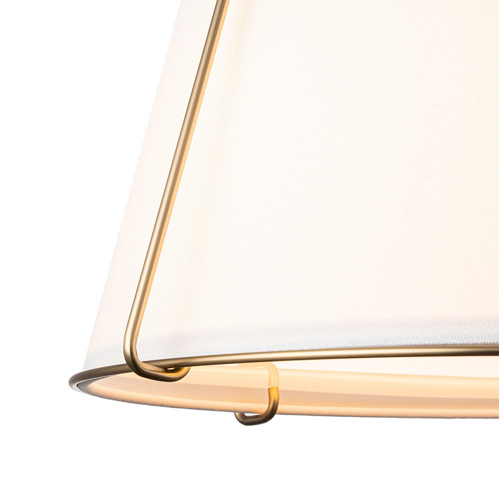 Linen Semi-Flush Ceiling Light – E12 – Contemporary – Metal & Linen