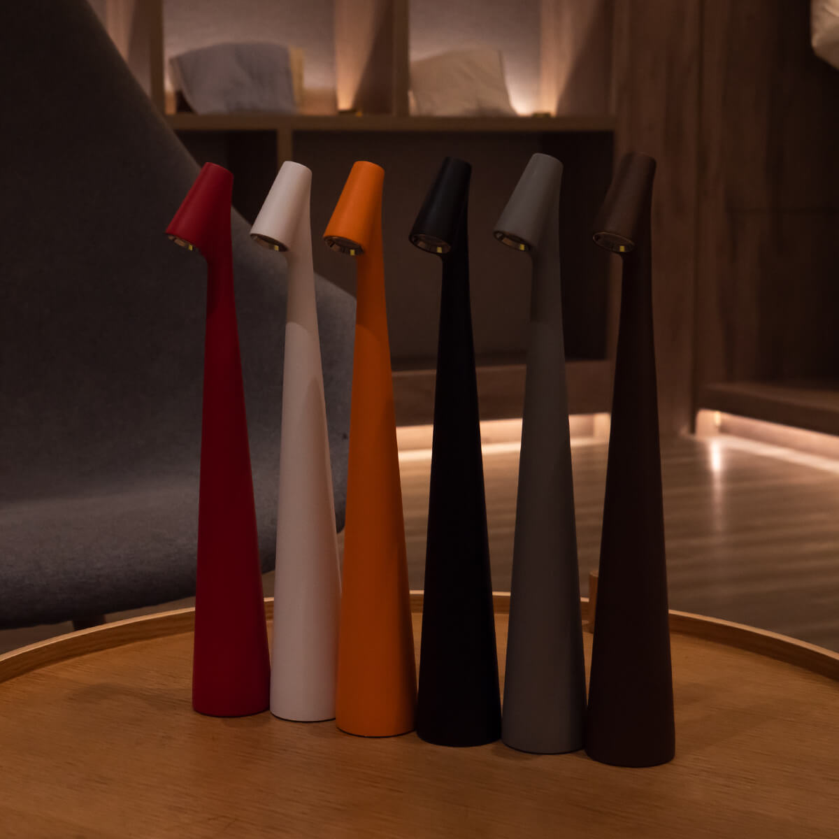 Cordless Table Lamp – LED – Modern Minimalist – Aluminium – 6 Colours