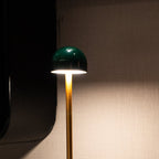 Cordless Table Lamp – LED – Classic – Aluminium – Green/Brass – 31.5cm